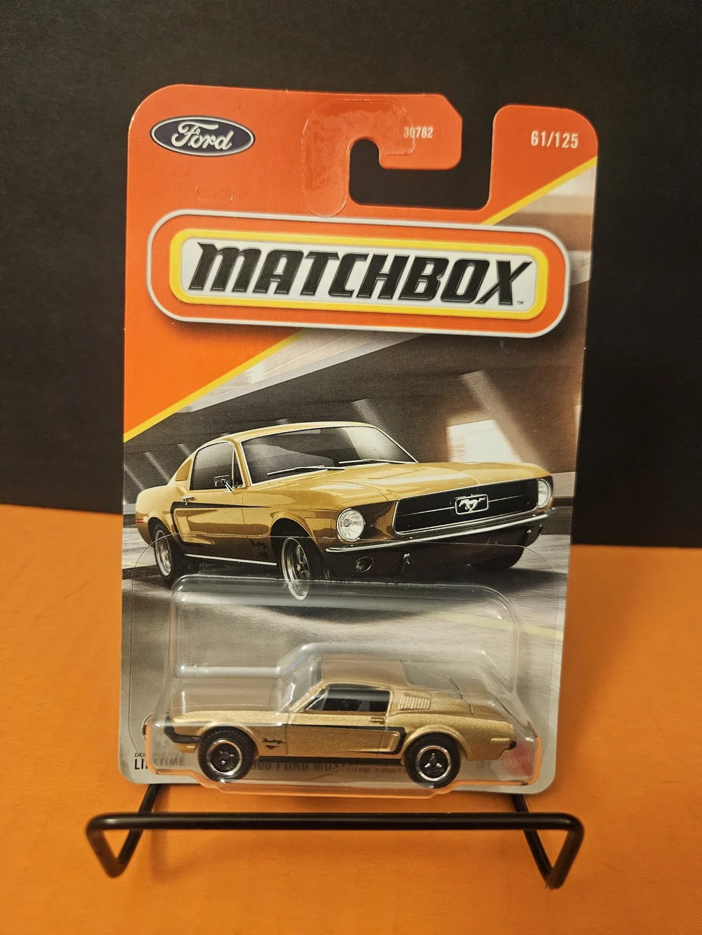 Matchbox 1968 Ford Mustang Fastback Gold Diecast Car 1:64 61/125 Unopened